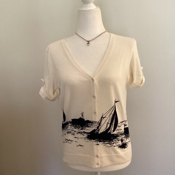 Talbots S Small Short Sleeve Summer Sweater For A Day in New England. Preloved. - Picture 1 of 6